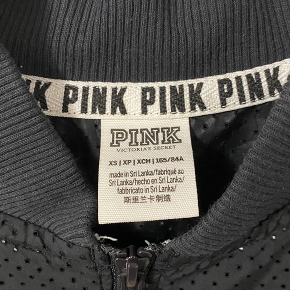 VS PINK Black Athletic Bomber Jacket - Picture 2 of 7